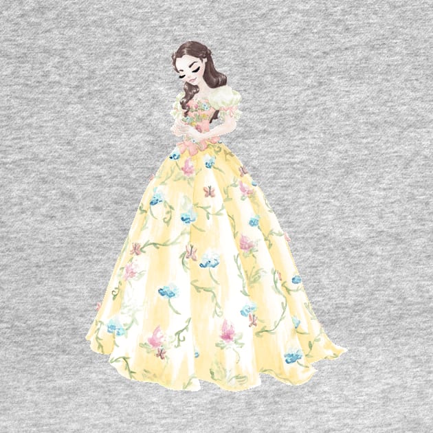 Snow - Floral Dress by littlemoondance